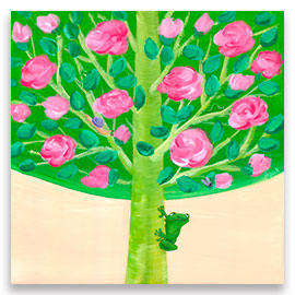 Rose Tree | Green Frog POSTER Image