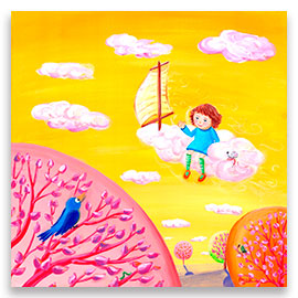 Sky Sailing | Little Girl POSTER Image