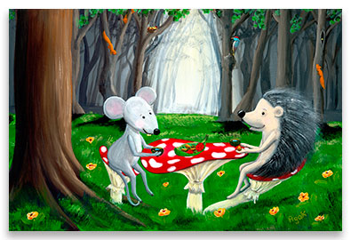 Tea Time | Mouse & Hedgehog POSTER Image