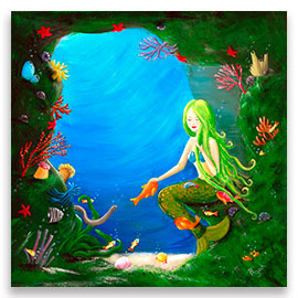 Underwater Friends | Beautiful Mermaid POSTER Image