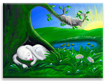 White Rabbit | Cute Bunny CANVAS Image